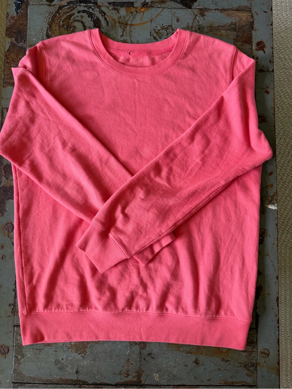 A.P.C. Men’s Dark Coral Crewneck Sweatshirt